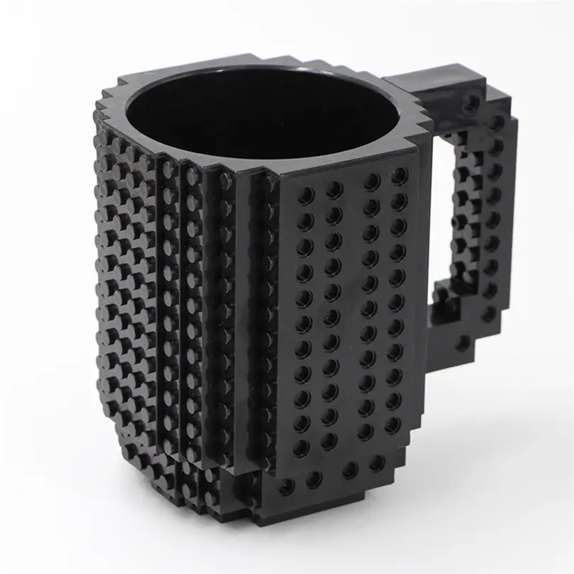 Bloques de construcción de Material respetuoso con el medio ambiente, taza de café de plástico con forma de cilindro de 350ML