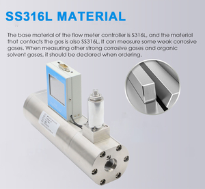เครื่องวัดอัตราการไหลของก๊าซแบบไมโครความแม่นยำสูง ±0.5%F.S 4~20mA MPa สำหรับก๊าซคลอรีน ไอระเหย และอากาศ พร้อมตัวควบคุมและ RS485 MODBUS - Product Image 5