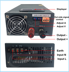 Fuente de alimentación conmutada de alta salida, 220v, CA, 180v, CC, 11A, voltaje y corriente ajustable con laboratorio de pantalla Digital