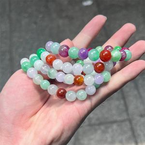 Green <strong>Jade</strong> Bracelet 8mm Natural Stone Jewelry Purple Myanmar Genuine with Certificate High-quality Healing <strong>Jade</strong> Charms Good Luck