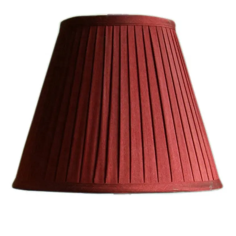 Home Lighting Decoration Fabric Pleated Rose Red Table Lamp Shade