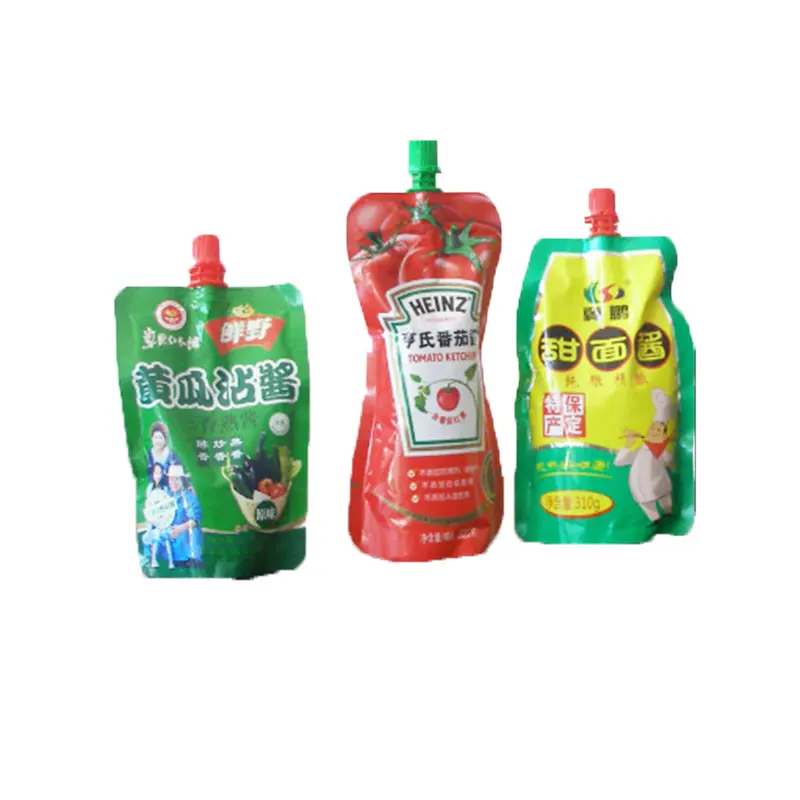 Fruit Baby Juice Spout bocal malote bebê Toy Spout Bag Liquid Sauce Plastic Bag água quente Cozinhar retorta malotes