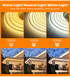 220V COB <strong>Led</strong> Strip Light With Switch Power Plug 360LED/m Super Bright Waterproof <strong>CRI</strong> <strong>90</strong> Linear Lighting Flexible <strong>LED</strong> Ribbon - Product Image 4