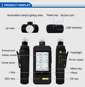 Digital Long Sensor Life <strong>Infrared</strong> Co2 Sensor Oxygen <strong>O2</strong> 2 in 1 Multi Gas Analyzer Leaking Detectors Gas Meter Machine Gas Sniffer - Product Image 3