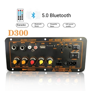 D300W Single <strong>Output</strong> Home Amplifier with <strong>Bluetooth</strong> Radio USB TF Dual MIC <strong>Input</strong> Remote Control DC 12V/24V &amp; AC 220V Power Supply - Product Image 2