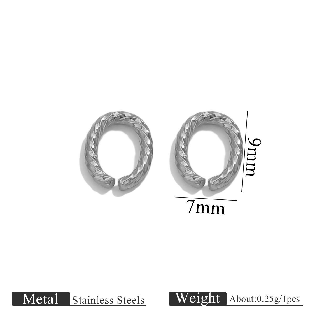 Steel silver color 1.5mm twisted square wire