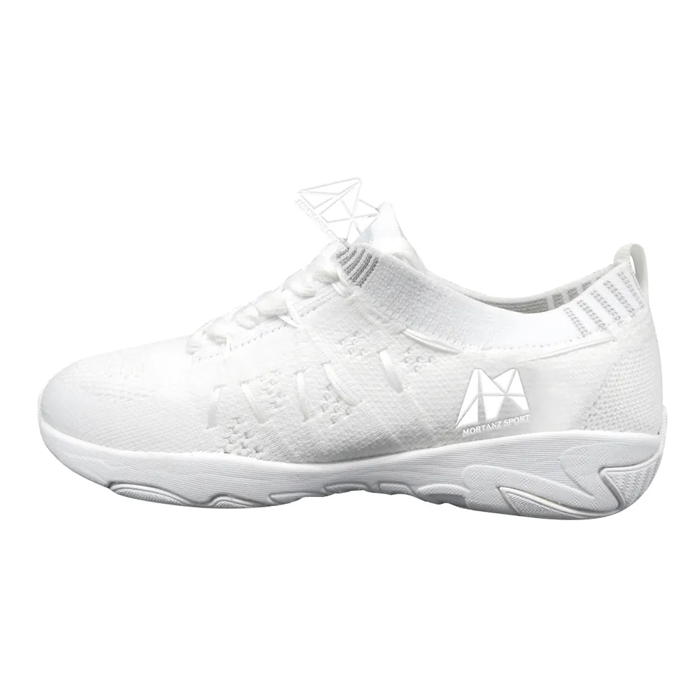 Nuovo Design bianco all'ingrosso scarpe da cheerleader per ragazze scarpe da ballo da competizione traspiranti moda Sport Sneaker pratica indossare