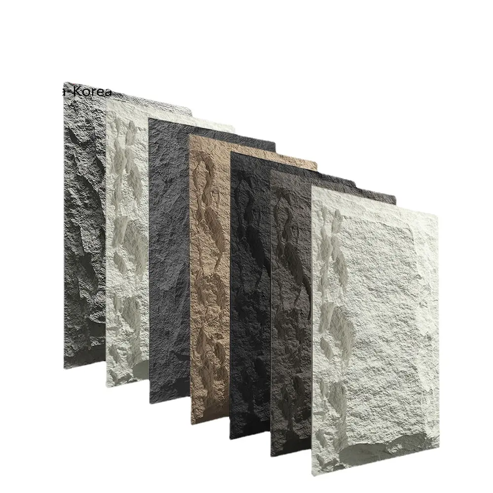 New 3D PU Faux Stone Wall Panels outdoor Decorative Pillar Column Rock Veneer Wraps