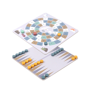 Trò chơi bảng gỗ 8 trong 1 được thiết lập với cờ đam cờ vua backgammon <span class=keywords><strong>Ludo</strong></span> Sling Puck rắn và thang xúc xắc và trò chơi ngỗng - Product Image 5