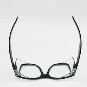 Ansi z87.1 عدسات جديدة شفافة لحماية العين ، درع جانبي أسود ، نظارات أمان للعمل - Product Image 3