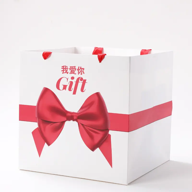 Trung Quốc Nhà cung cấp sang trọng Valentine của ngày Hoa bó Hoa Quà Tặng Túi giấy với xử lý