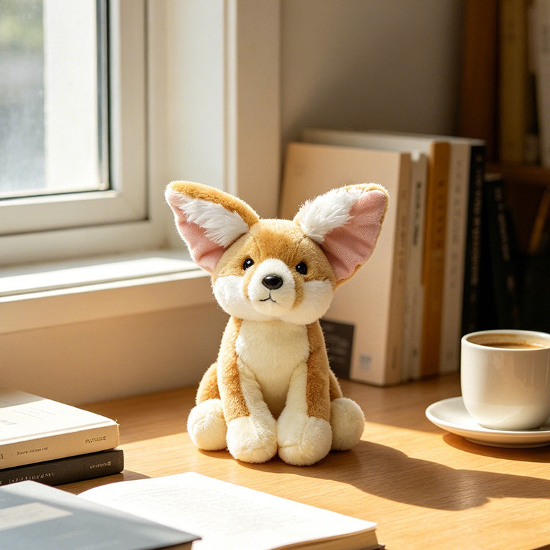Renard fennec-animal assis de 6 pouces