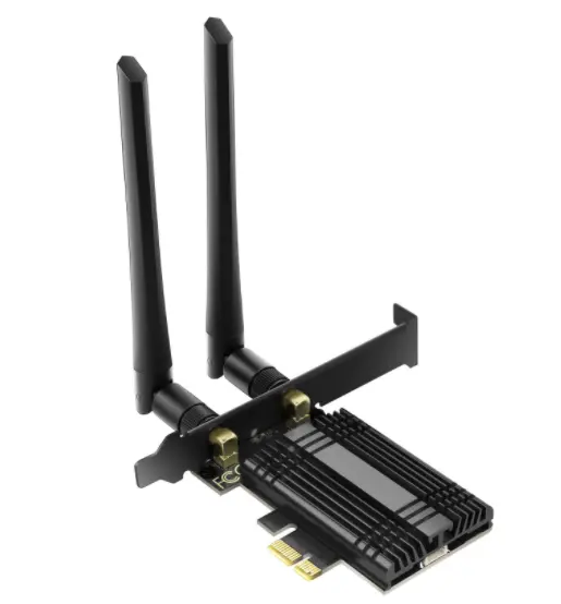 WIN10/11 PC Wireless Network Card, Card with Intel Ax210 5374Mbps 2.4G/5G/6GHz 802.11ax and BT 5.1 Network Adapter