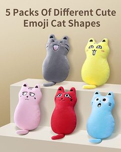 Juguetes de hierba gatera para gatos, almohada de juguete interactiva con sonido sonajero para gatos de interior - Product Image 2