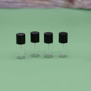 Recipiente de vidro cosmético para cuidados com a pele, 2ml, 3ml, <span class=keywords><strong>5ml</strong></span>, solução para base, ensaio de vidro com espátula, venda a granel