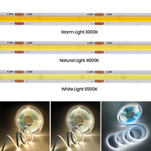 Ultra parlak COB LED ışık şerit 12V/24V, ince tasarım, yatak odası ve ortam aydınlatması için 5M rulo - Product Image 4