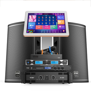 Ev Karaoke hoparlörü sistemi profesyonel ses Video kablosuz mikrofonlar-Premium ses oturma odası ve ticari <span class=keywords><strong>KTV</strong></span> tam kullanım için Set