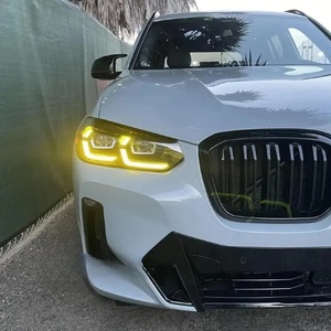 Sarı melek göz DRL LED panoları için 2022 2023 BM-W X3 X3M G01 X4 X4M G02 F97 LCI far mavi gündüz koşu işık kırmızı - Product Image 5