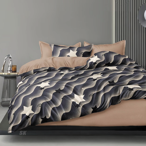 100% vải polyester siêu mịn 6 mảnh thiết lập phong cách hiện đại in nhà khách sạn bedding Set thiết kế dễ thương - Product Image 1