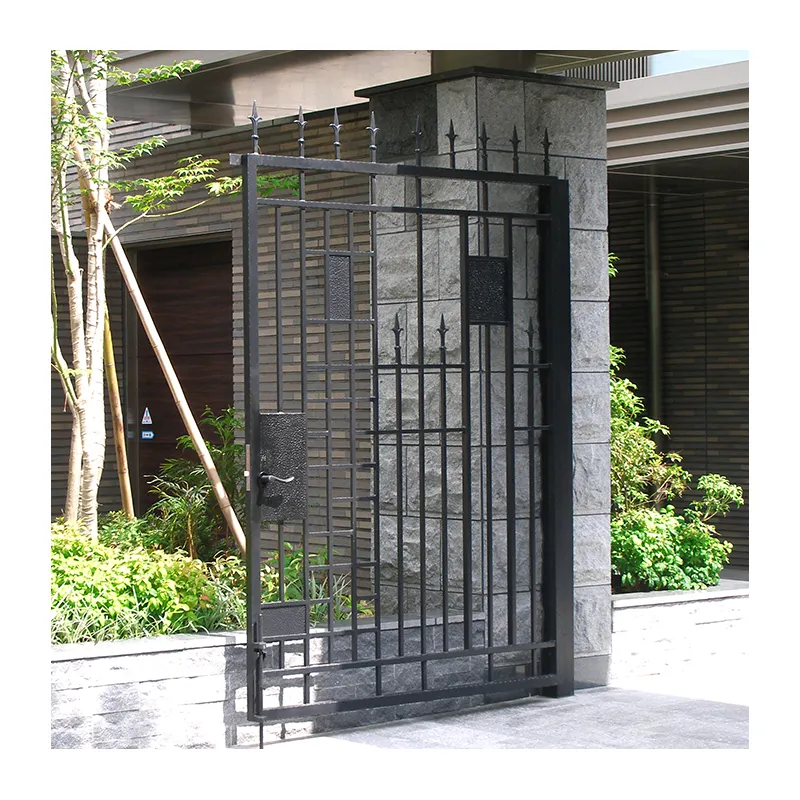 Foto de Puerta de Hierro Puerta doble Puerta de hierro Puerta de entrada de Villa para puerta de patio de jardín