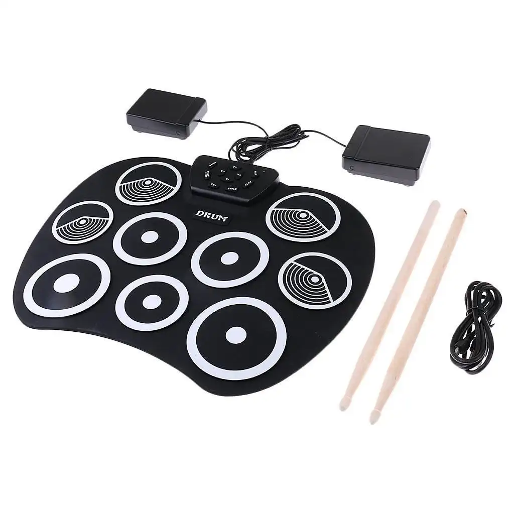 YIZHI Electric Digital 9 Pad Roll-Up-Schlagzeug für pädagogische Kinder Musik instrument Elektronisches Schlagzeug