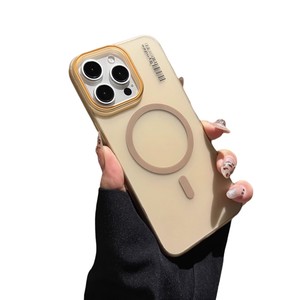 เคส PC โทรศัพท์มือถือแบบบางเฉียบสำหรับ iphone16 Pro Max เคสป้องกันผิวด้านดูดแม่เหล็กคุณภาพสูงสำหรับ Apple 15 Plus