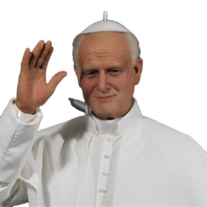 Gerçekçi özel yapmak yaşam boyutu papa Jean Paul II silikon balmumu heykeli - Product Image 1