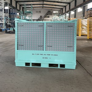 Grande capacità di carico pieghevole rete metallica contenitore per il magazzinaggio e il trasporto in metallo di plastica Rack di stoccaggio OEM fornitore - Product Image 2