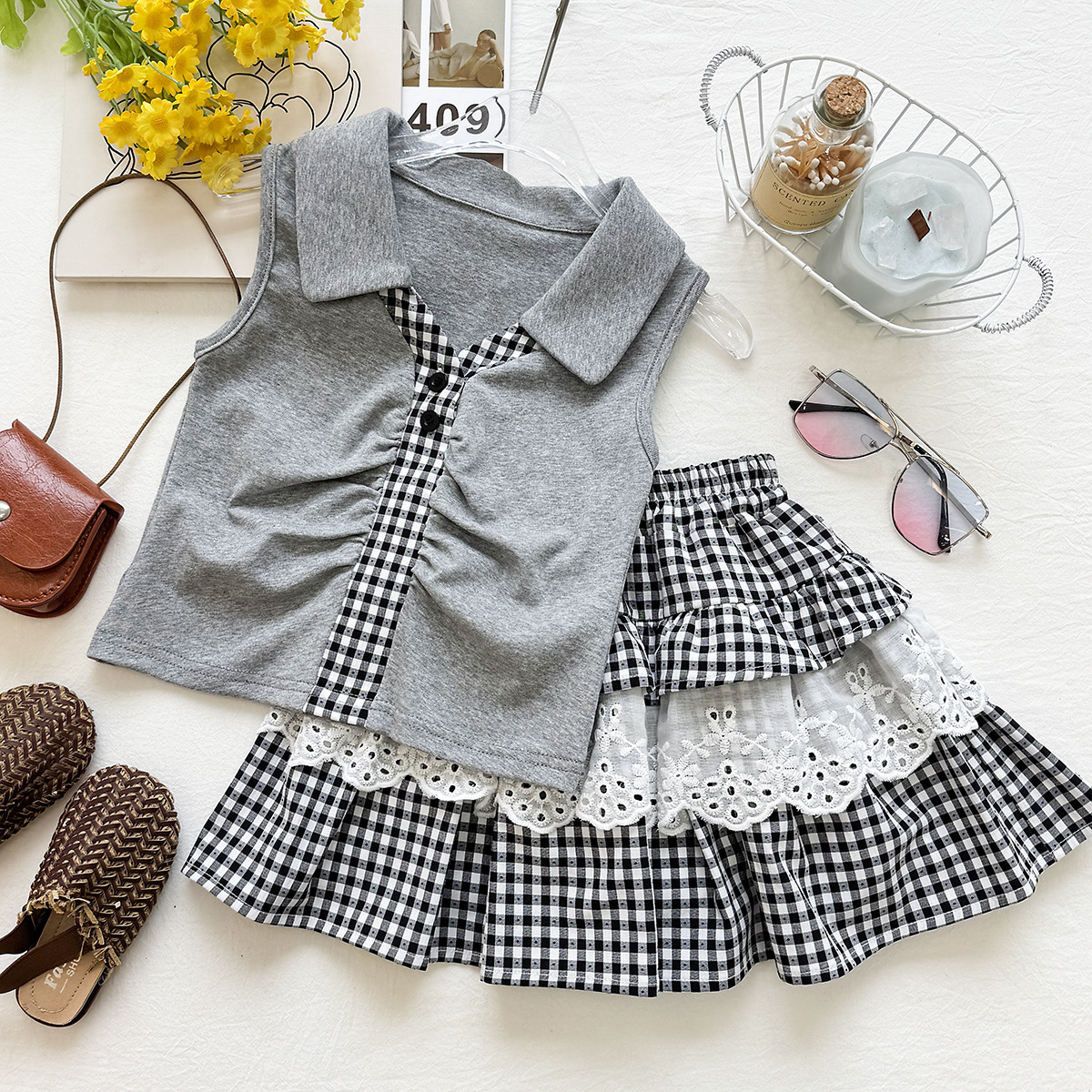 Completo due pezzi grigio