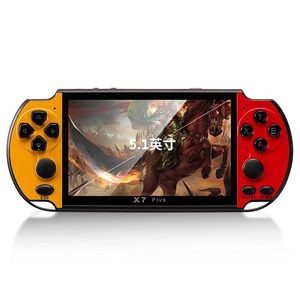 X7PLUS คอนโซลเกม PSP แบบพกพา X12มินิย้อนยุคขนาดใหญ่5.1นิ้วที่ชาร์จได้ GBA/Arcade คอนโซลสีแดงสีขาว Wi-Fi