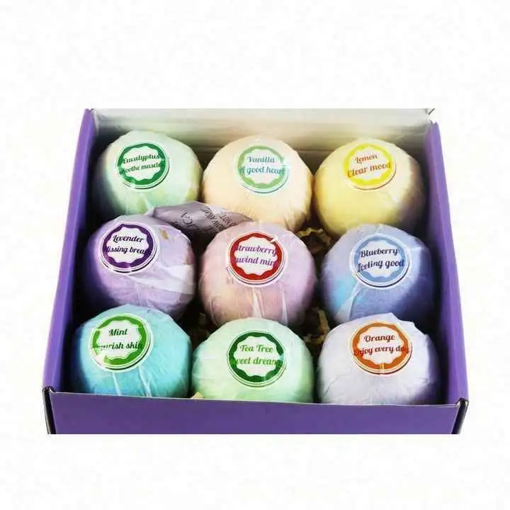 Shea Butter Home Angel Bubble Shimmer Ball Bombe Wrapping Clam shell Verpackung Bad Geschenks ets Großhandel