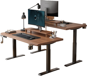 Escritorio ajustable de madera maciza para el hogar y la Oficina con plataforma elevadora eléctrica, hecho de metal, fácil de almacenar - Product Image 1