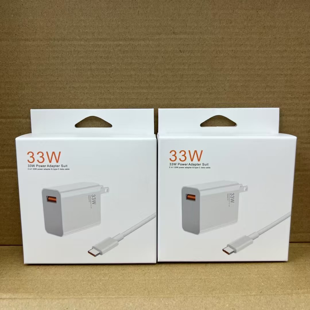 33W Charger with Cable US White