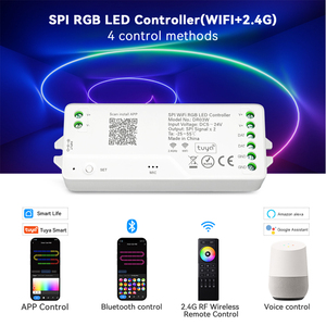 Контроллер Tuya Wifi SPI RGB для WS2812B WS2811 Адресуемая Светодиодная лента с поддержкой Alexa Google Assistant, голосовое управление Yandex - Product Image 2