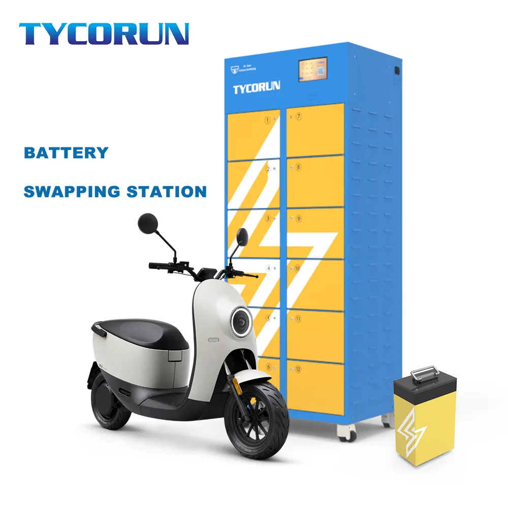 Tycorun-Estación de intercambio de carga de batería, armario de carga centralizado para motocicleta eléctrica, con gestión inteligente