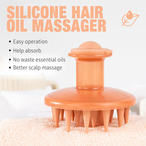 Masseur d'huile essentielle pour le cuir chevelu, nettoyage en profondeur du cuir chevelu, applicateur d'huile capillaire, shampooing en silicone, brosse de massage - Product Image 2