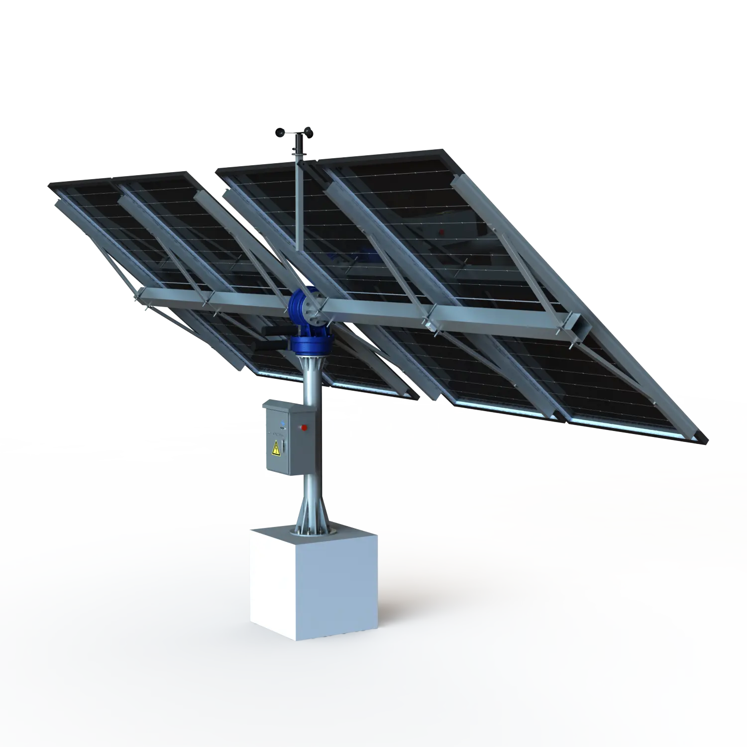 2.4KW BOFU biasse solare Tracker/Tracking solare personalizzato guidato da azionamento girevole a doppio asse con GPS Follow Sun da astronomico