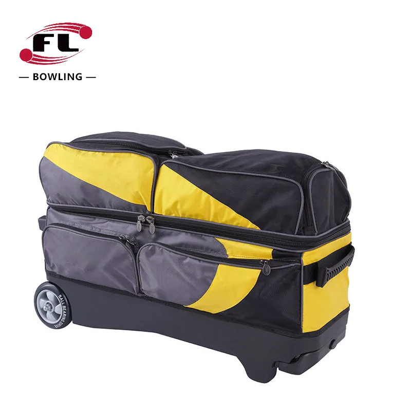 Fabriek Directe Verkoop In Stock Bowling 3-Ball Bag Met Wielen Bowling Tassen