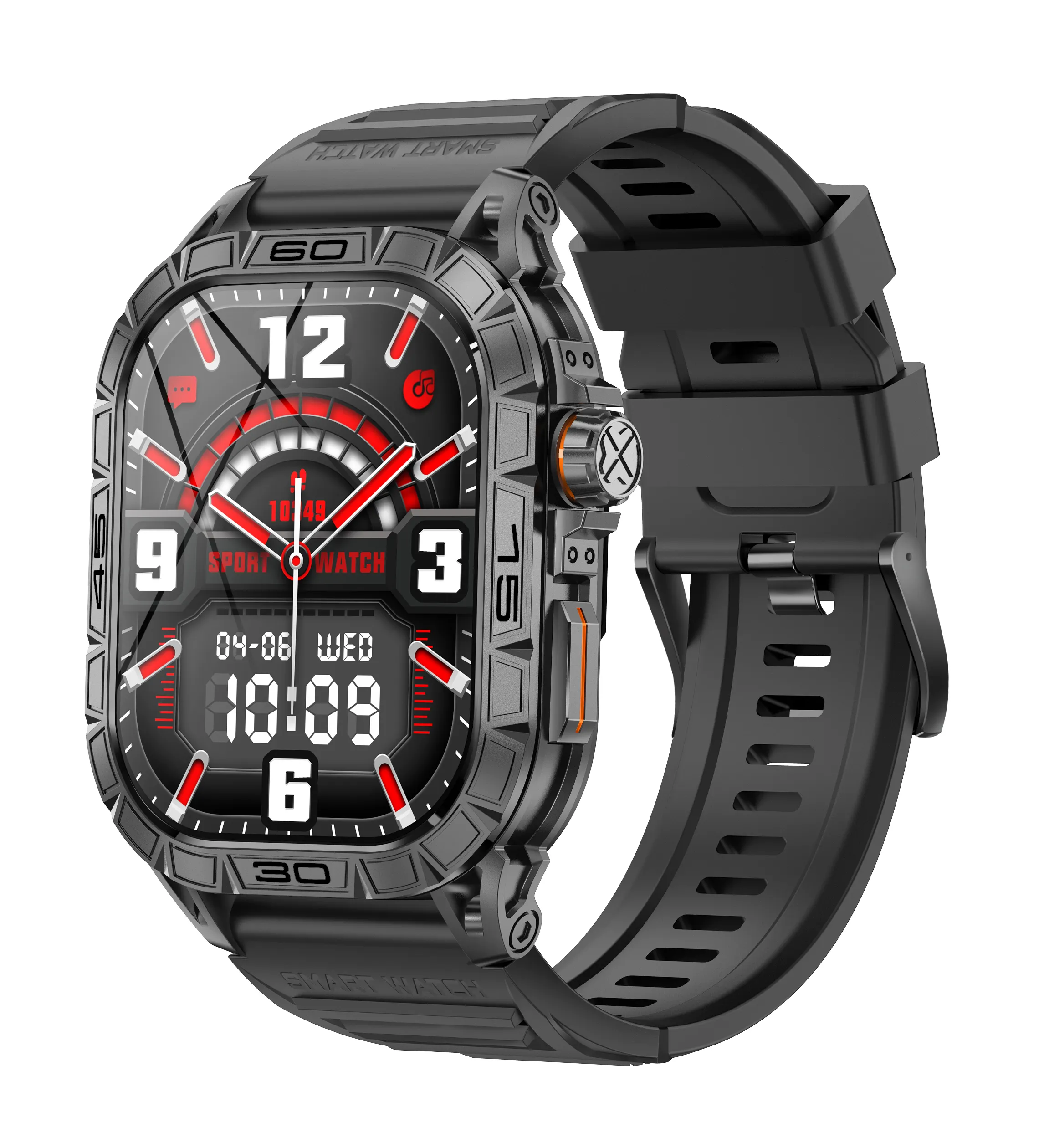 K63 Square Amoled call smart watch 1.95inch screen IP68 waterproof 360mAh battery multiple sports Realtek8763EWE-VP smartwatch