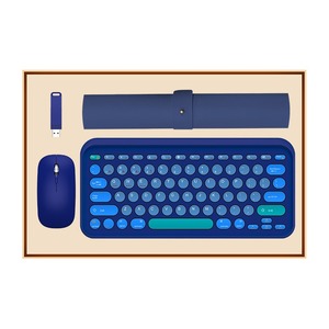 Новое поступление, бизнес-подарок 4 в 1, беспроводная bluetooth-клавиатура и мышь, набор с индивидуальным логотипом для подарка на ежегодную встречу VIP - Product Image 3