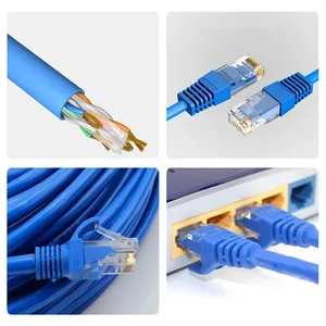 Cat5e Cat6 C6a UTP 1,3，5,10米以太网电缆蓝色弯曲不敏感固体绞合跳线Cat6局域网跳线ul跳线 - Product Image 6
