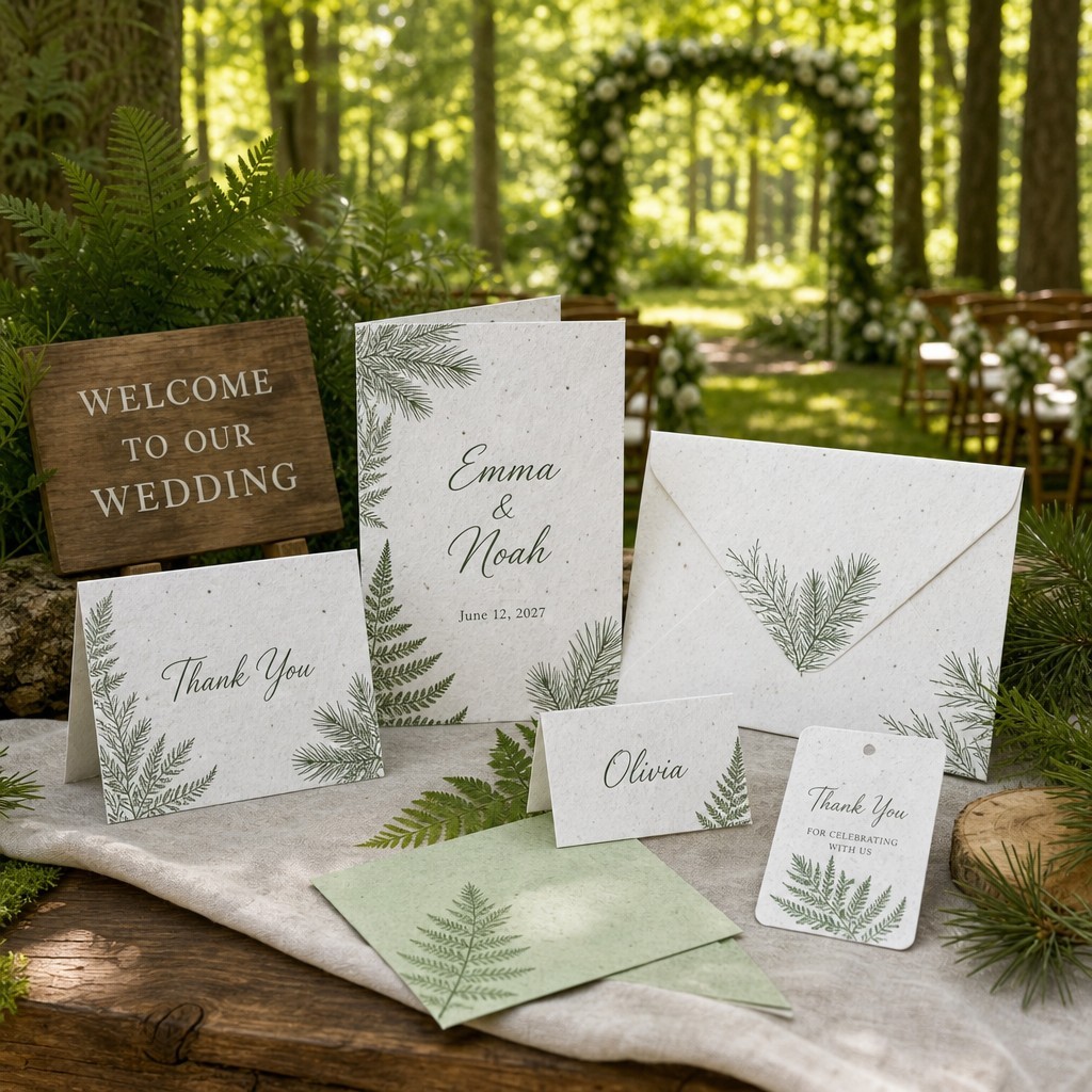 Kit de mariage dans le jardin forestier