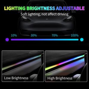 Neon Lighting Dashboard LED Strip USB Interior Ambient <strong>Light</strong> for Tesla Model 3 Y 2025 2024 2023 2022 2021 With App Control - Product Image 5