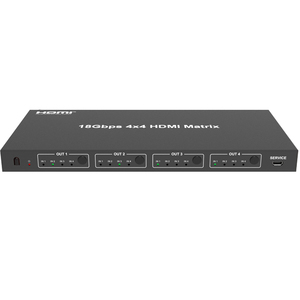 18Gbps 4x4 <strong>HDMI</strong> <strong>Matrix</strong> <strong>Switcher</strong> Support <strong>hdmi</strong> Downscaler with Audio Extractor - Product Image 1