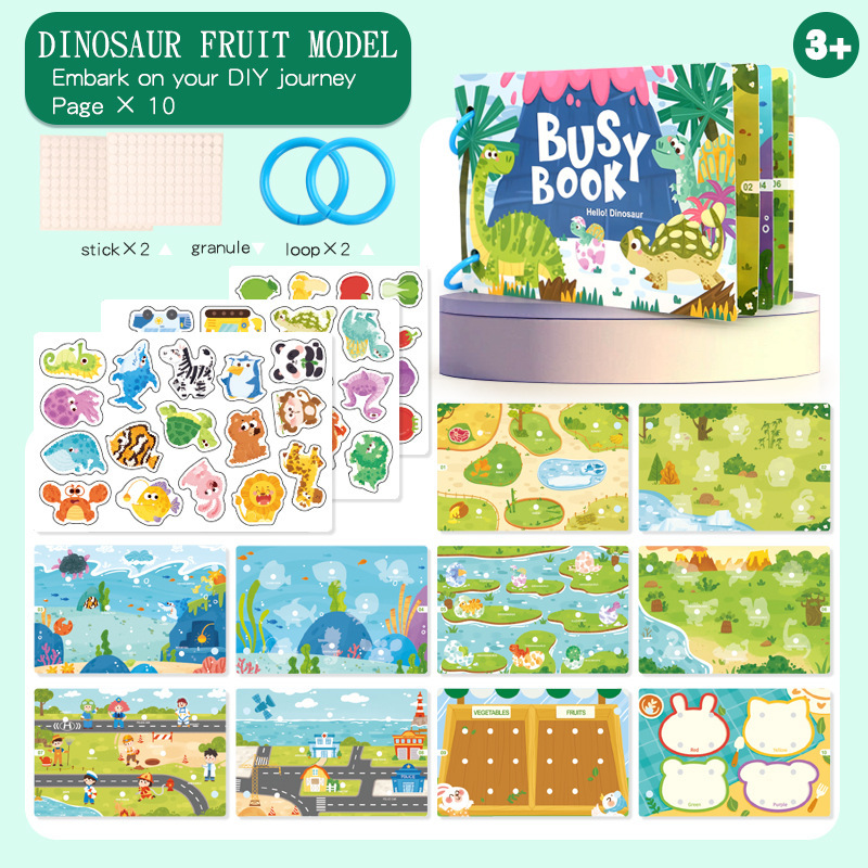 package 5-small dinosaur fruit style opp bag