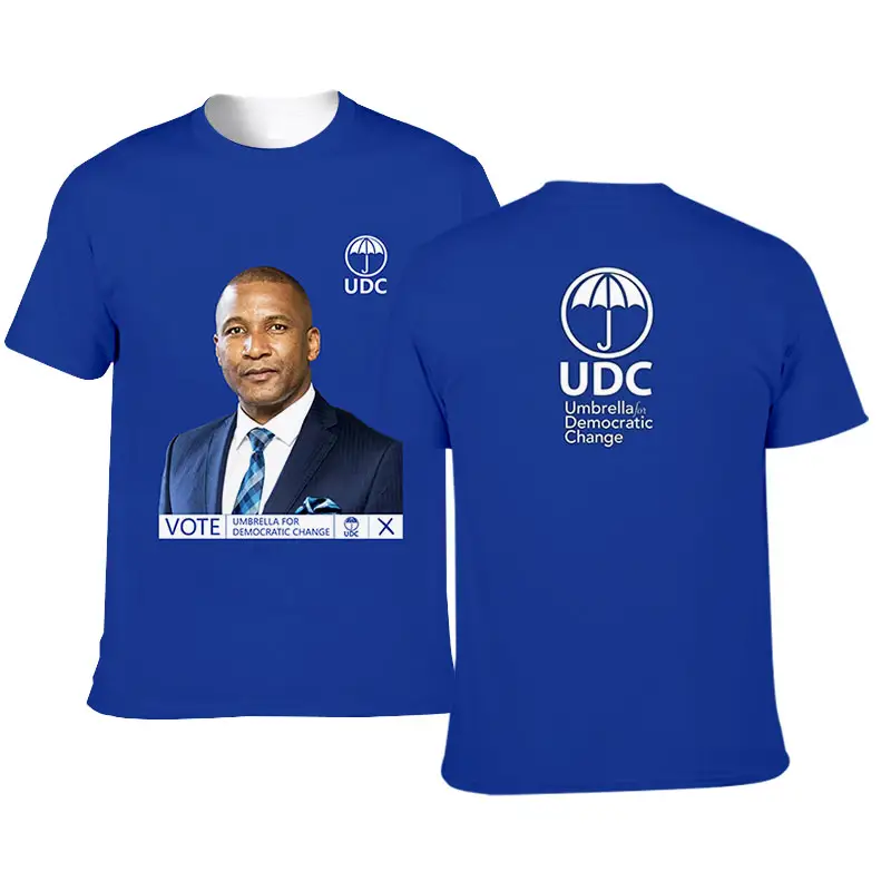 Huiyi Best price of customized Botswana election t shirt Factory directly sell Custom Sublimation Botswana UDC polyester t shirt