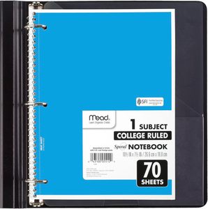 College Ruled 8 \ "X 10-1/2 \" 70 hojas Surtido de colores brillantes Cubierta dura 830050-ECM - Product Image 4
