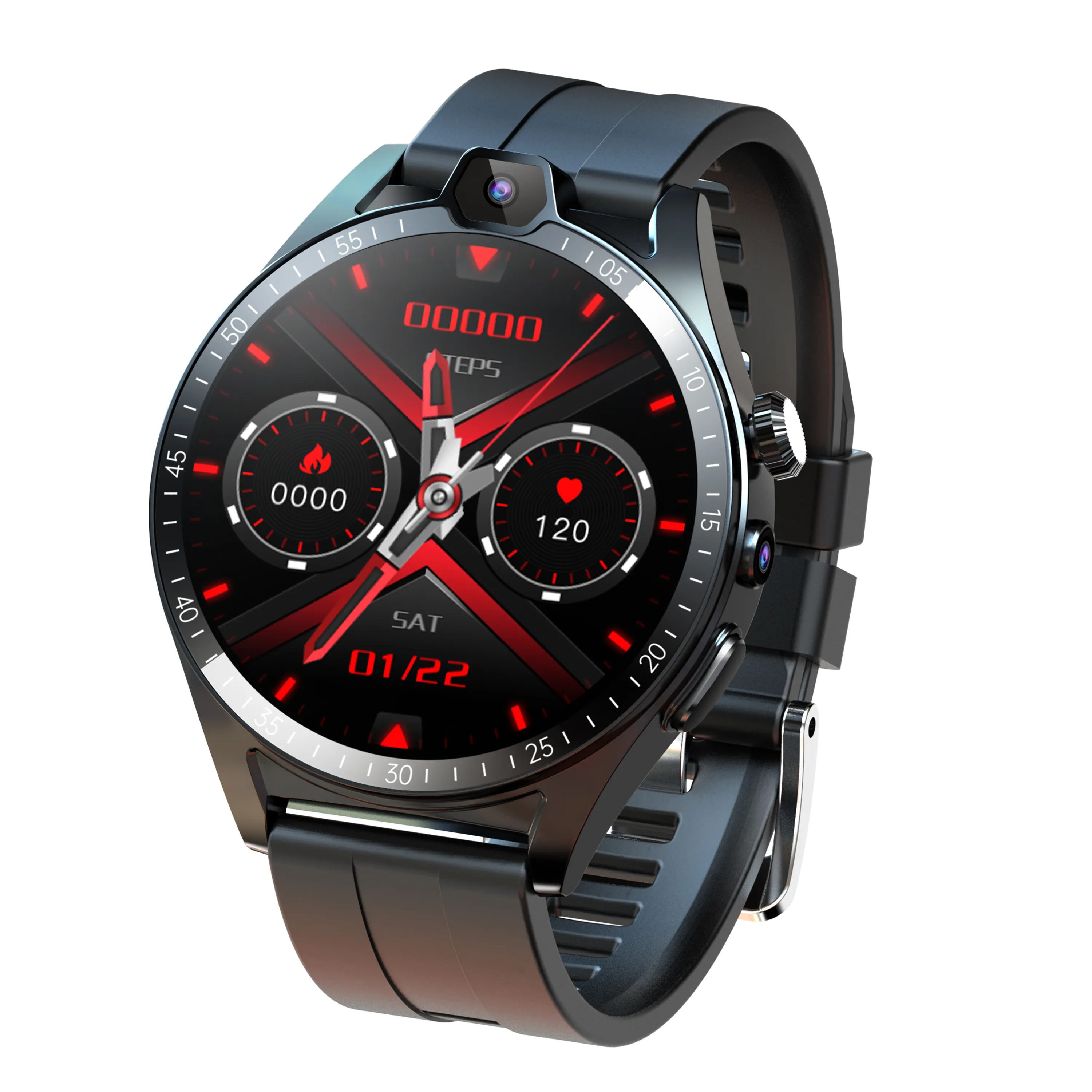 Best Quality Android Wrist Watch NFC Large Capacity T1 Smart Electronics 1.43 Dual Camera 4G Smart Watch Sports Dual Camera Gam