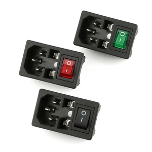 AC-019 C14 Ac כניסת כוח תקע שקע 7 סיכות Led מתג AC כוח שקע Pcb - Product Image 2