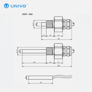 UNIVO UBW100 Anpassbarer wasserdichter hochpräziser Miniatur-Temperatur sensor: Interferenz schutz 4-20mA 1-5VDC ± 0,5 ℃ G1/2